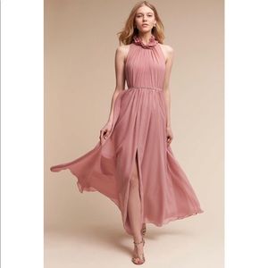 BHLDN Dusty Rose Halter Maxi Dress